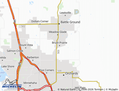 Mappa MICHELIN Brush Prairie - ViaMichelin