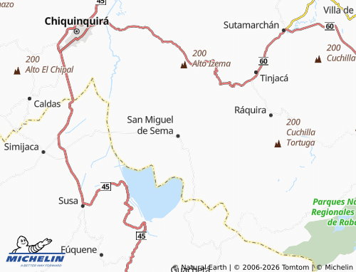 Mapa MICHELIN San Miguel de Sema - ViaMichelin