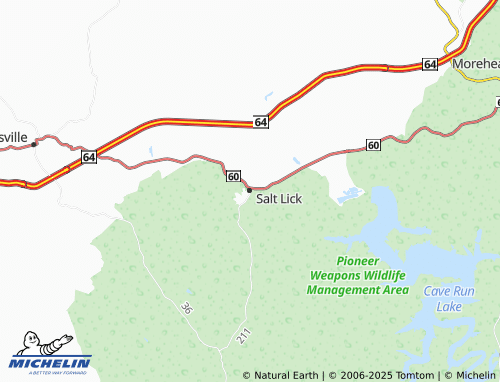 MICHELIN Salt Lick map - ViaMichelin