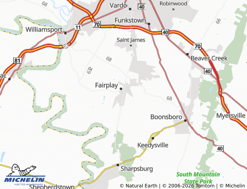 Mappa MICHELIN Tilghmanton - ViaMichelin