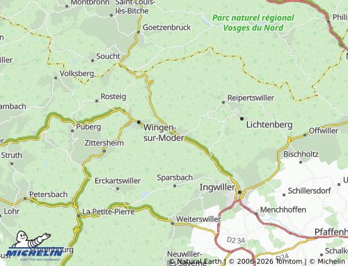 Mapa MICHELIN Wimmenau - ViaMichelin