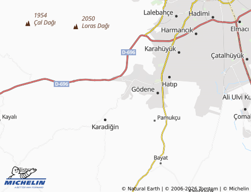 MICHELIN Karadiğinderesi map - ViaMichelin