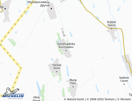 MICHELIN-Landkarte Vynohradivka - ViaMichelin
