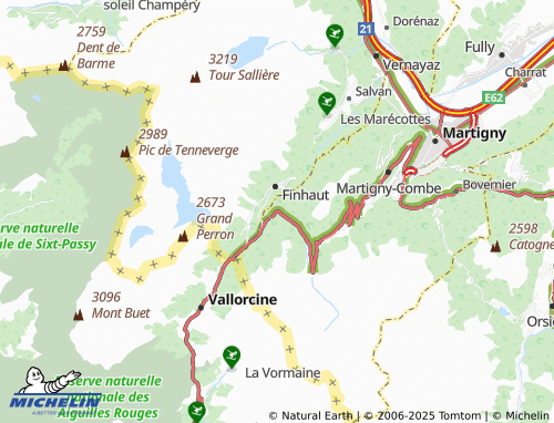 Carte MICHELIN Tête-Noire - ViaMichelin