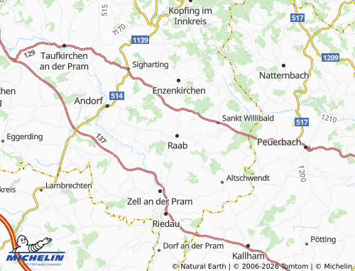 Mappa MICHELIN Raab - ViaMichelin