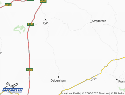 Carte MICHELIN Bedingfield - ViaMichelin