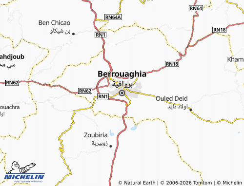 Carte MICHELIN Berrouaghia - ViaMichelin