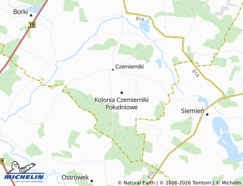 MICHELIN Kolonia Czemierniki Południowe map - ViaMichelin