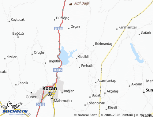 MICHELIN Gedikli map - ViaMichelin