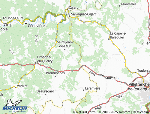 MICHELIN-Landkarte Puyjourdes - ViaMichelin