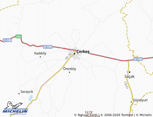 MICHELIN Ulusu map - ViaMichelin