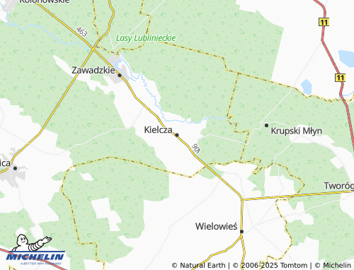 Carte MICHELIN Kielcza - ViaMichelin