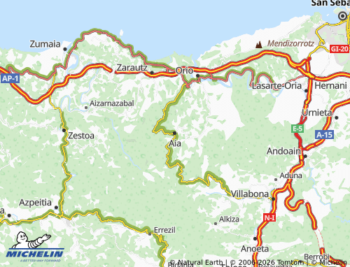 MICHELIN Aia map - ViaMichelin