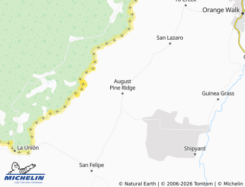 Mapa MICHELIN August Pine Ridge - ViaMichelin