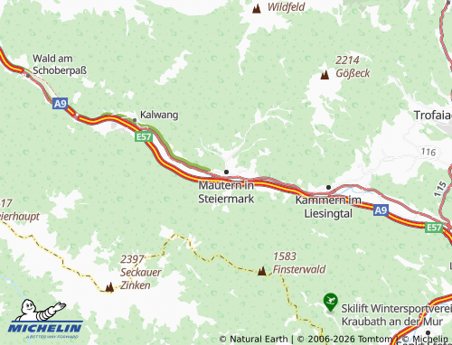 Mappa MICHELIN Mautern in Steiermark - ViaMichelin