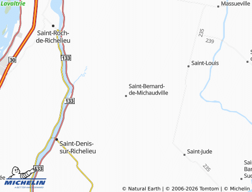 MICHELIN Saint-Bernard-de-Michaudville map - ViaMichelin