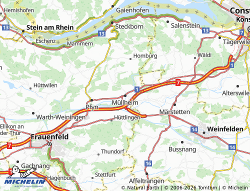 MICHELIN-Landkarte Müllheim - ViaMichelin