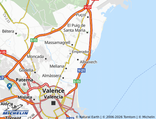 Mappa MICHELIN Albuixech - ViaMichelin