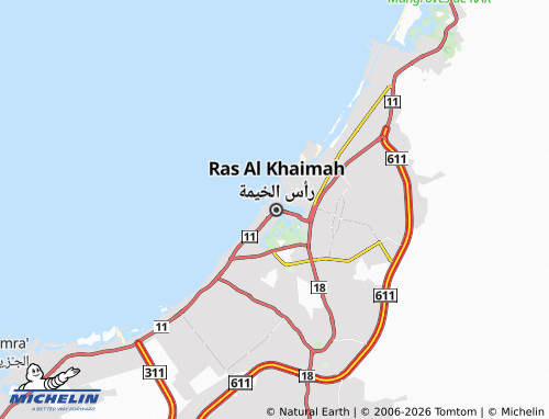 MICHELIN Old Ras Al Khaimah map - ViaMichelin