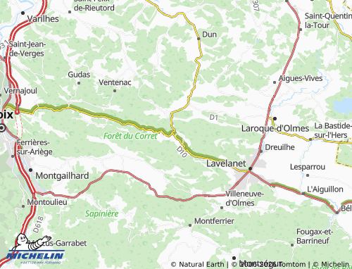 Mapa MICHELIN Ilhat - ViaMichelin