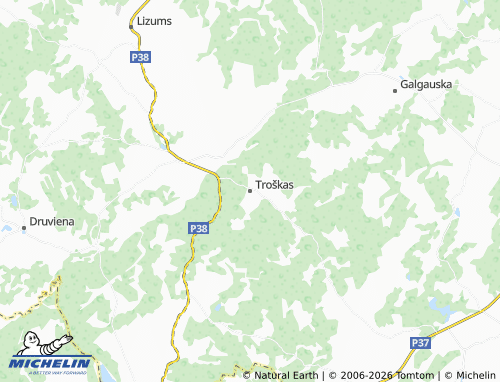 Mapa MICHELIN Troškas - ViaMichelin