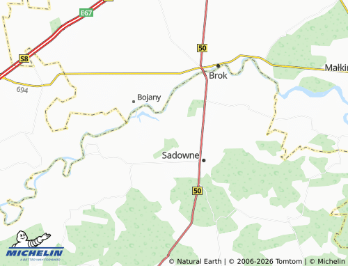 MICHELIN Sojkówek map - ViaMichelin