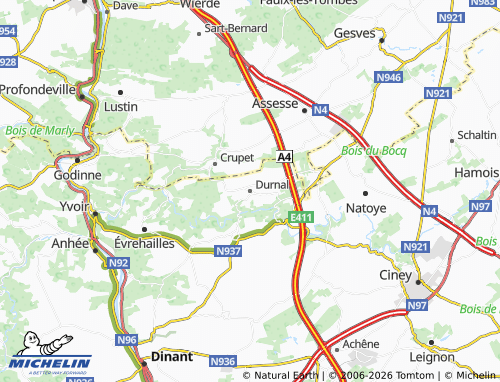 Mappa MICHELIN Durnal - ViaMichelin