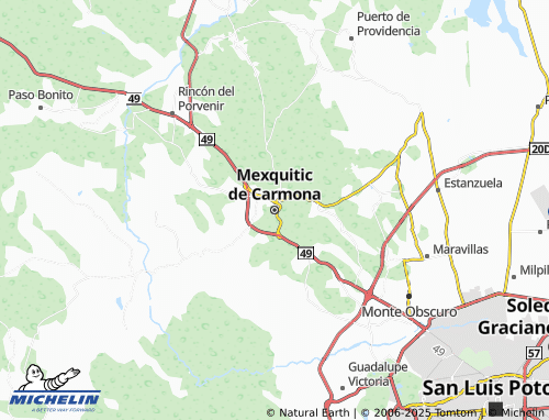 MICHELIN Mexquitic de Carmona map - ViaMichelin