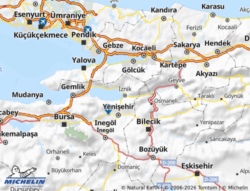 MICHELIN-Landkarte İznik - ViaMichelin