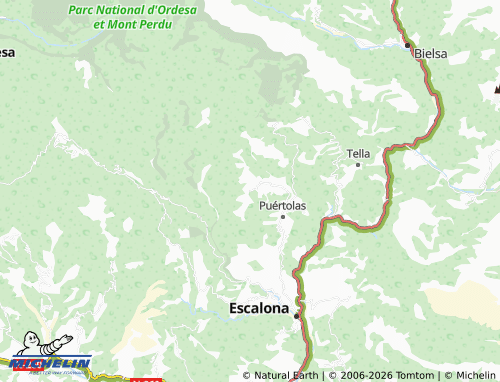 MICHELIN Bestué map - ViaMichelin