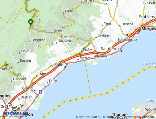 Mapa MICHELIN Perroy - ViaMichelin