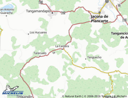Mapa MICHELIN La Loma, La Cantera, Tangancícuaro - ViaMichelin