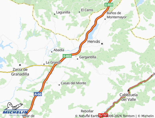 Kaart MICHELIN Gargantilla - ViaMichelin
