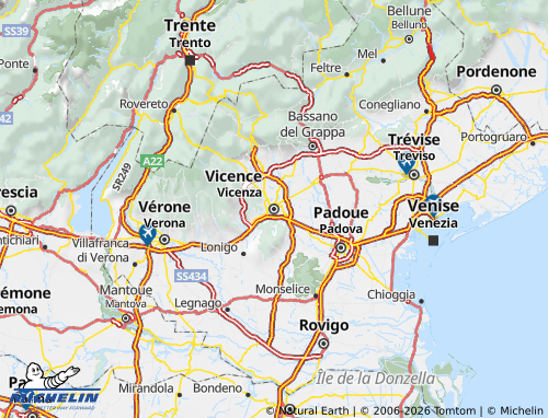 Kaart MICHELIN Vicenza - ViaMichelin