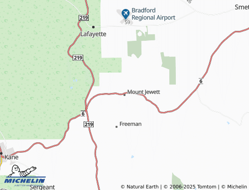 MICHELIN-Landkarte Mount Jewett - ViaMichelin