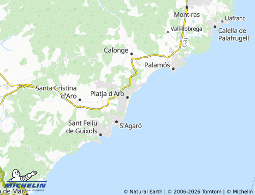 Mappa MICHELIN Platja d'Aro - ViaMichelin