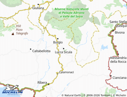 Mapa MICHELIN Lucca Sicula - ViaMichelin