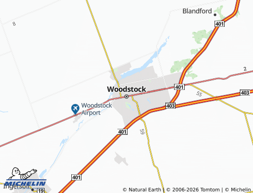 Mappa MICHELIN Woodstock - ViaMichelin
