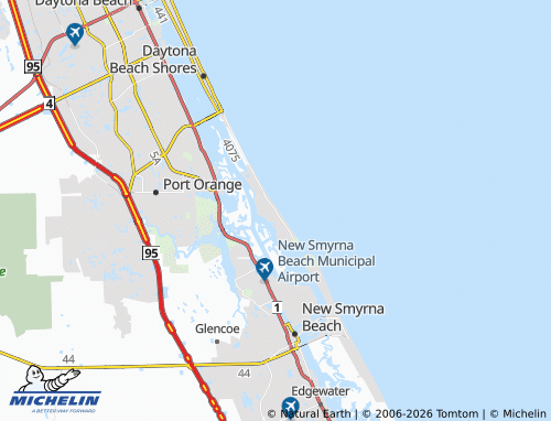 Mapa MICHELIN Ponce Inlet - ViaMichelin