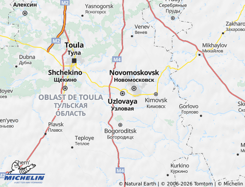 Carte MICHELIN Uzlovskiy rayon - ViaMichelin