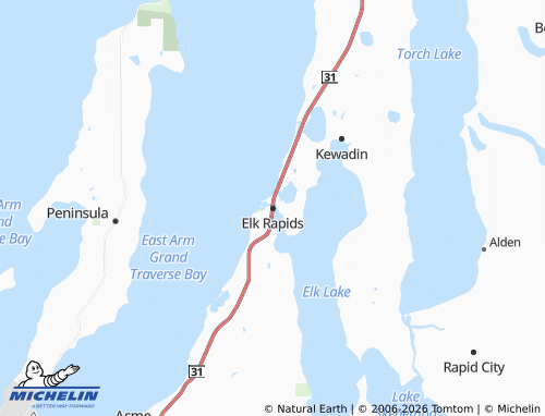 Kaart MICHELIN Elk Rapids - ViaMichelin