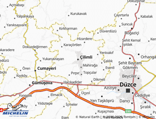 MICHELIN-Landkarte Çilimli - ViaMichelin