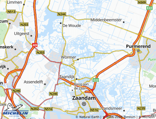 MICHELIN Wormerland map - ViaMichelin