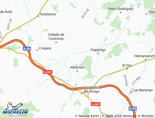 MICHELIN Muñomer del Peco map - ViaMichelin