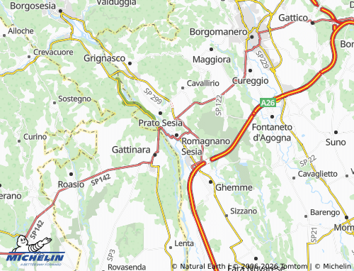 Mappa MICHELIN Romagnano Sesia - ViaMichelin