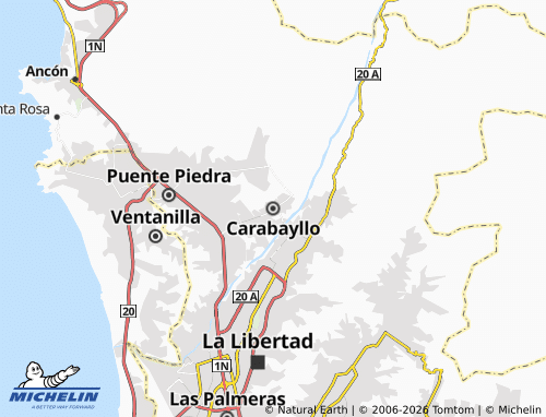 MICHELIN Carabayllo map - ViaMichelin