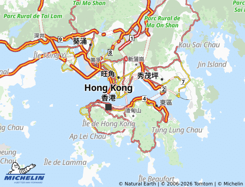 MICHELIN Tsim Sha Tsui East map - ViaMichelin