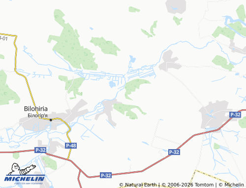 MICHELIN Syniutky map - ViaMichelin