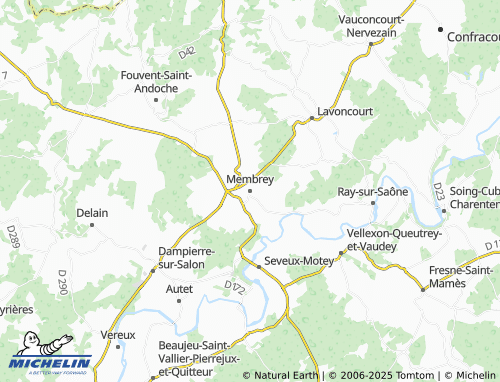 MICHELIN-Landkarte Membrey - ViaMichelin