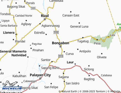 MICHELIN Bongabon map - ViaMichelin